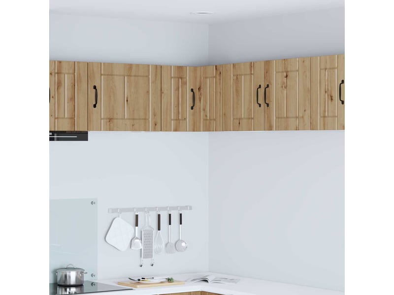  Meuble mural de cuisine, armoire d'angle cuisine lucca chêne artisanal 57x57x40cm  - Conforama B