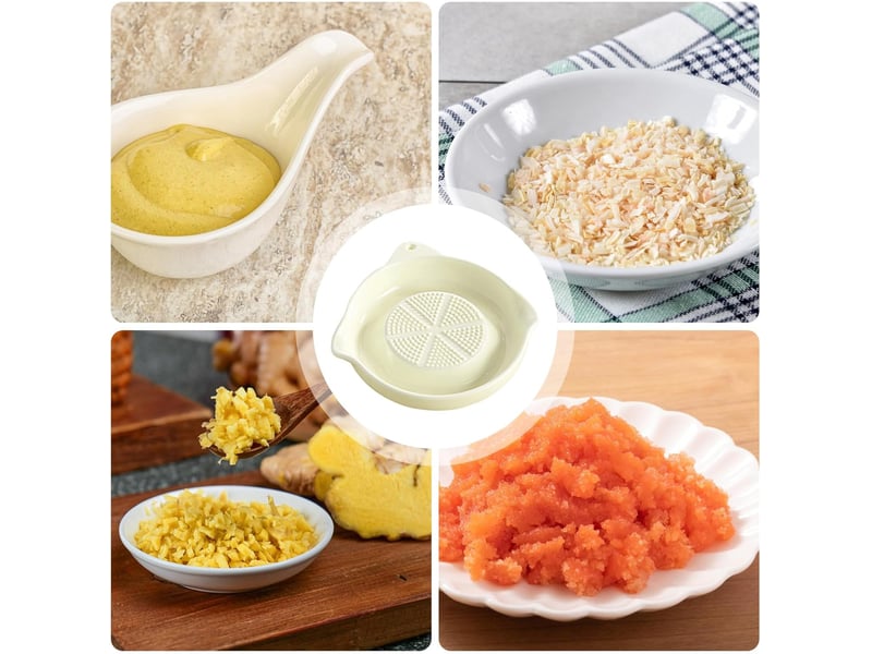 Gadget de broyeur d'ail, de broyeur avec fonction antidérapante, outil de cuisine robuste, râpe à gingembre avec un design, accessoire de cuisine - Conforama E
