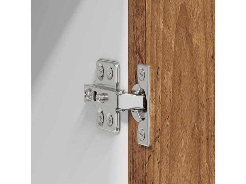  Lot de 2 armoires suspendues modernes espace de rangement 60 x 31 x 40 cm en bois d'ingénierie blanc 02_0053222  - Conforama E