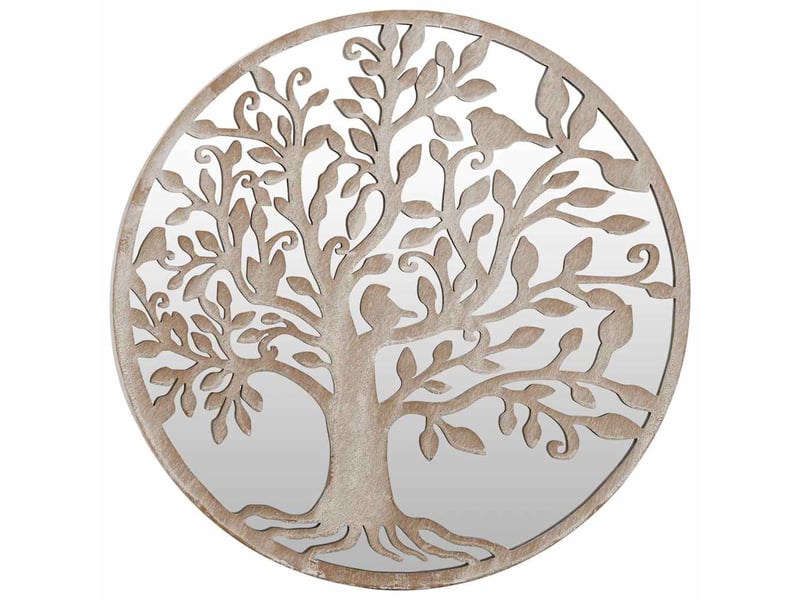  Miroir de jardin, miroir décoratif sable 40x2,5cm fer rond utilisation extérieure cf62717  - Conforama A