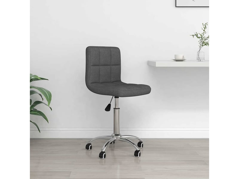  Chaise de bureau, chaise pivotante gris foncé tissu cf27373  - Conforama B