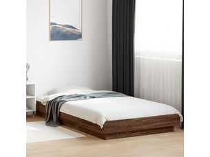 Lit simple 90x190 cm coloris marron