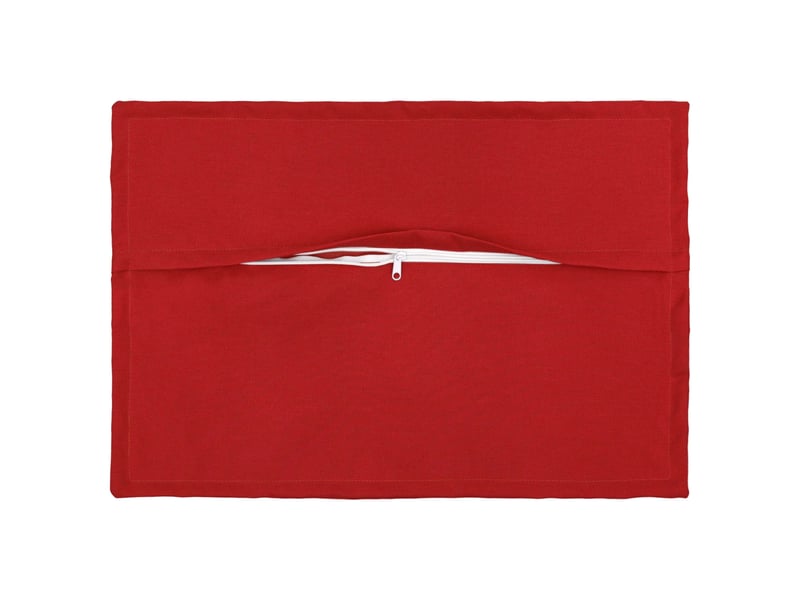Lot de 2 coussins avec oreiller, coussins décoratifs houten rouge lin synthétique cf51210 - Conforama C