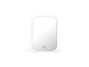 Miroir rectangulaire à poser coloris blanc <strong>LIVOO</strong> <strong>AAAVC46300</strong> - 18 cm x 13.5 cm