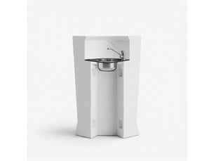 Comptoir de bar avec évier intégré en polyéthylène marvy anthracite - blanc