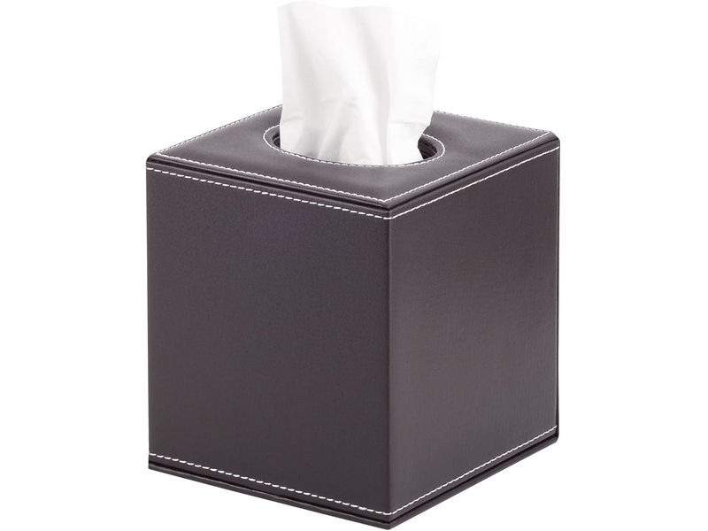  Étui carré en cuir pour boîte à mouchoirs - avec fond magnétique, pour la maison et le bureau - 1 pièce, 16×14×14cm (marron)  - Conforama A
