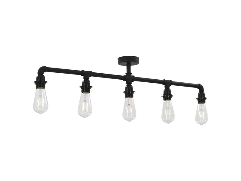  Plafonnier, lampe plafond noir 5 ampoules e27  - Conforama A