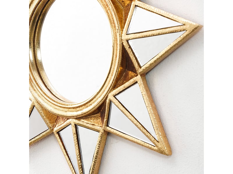  Miroir suspendu en résine motif tournesol – miroir en relief de style européen – décoration bohème pour salon ou bureau – 25 cm  - Conforama E