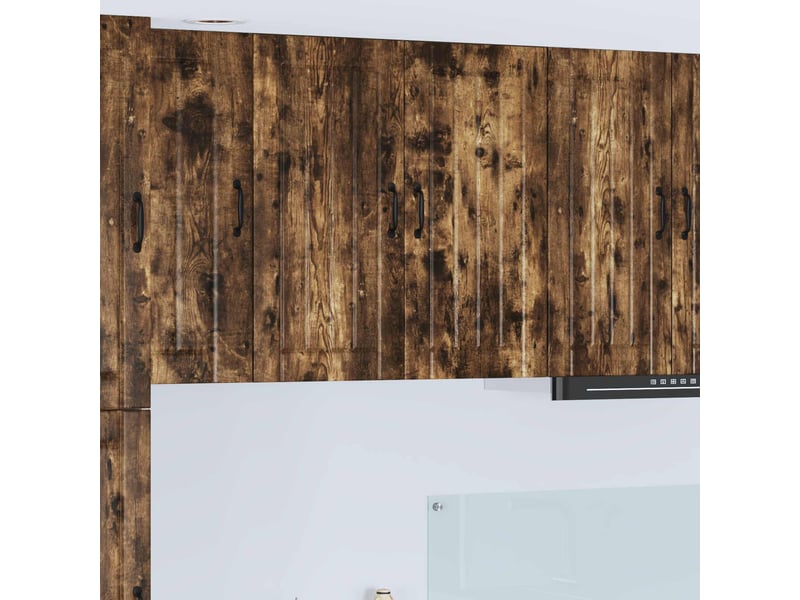  Armoire de cuisine chêne fumé 80x31x80cm bois d'ingénierie shl6316  - Conforama B