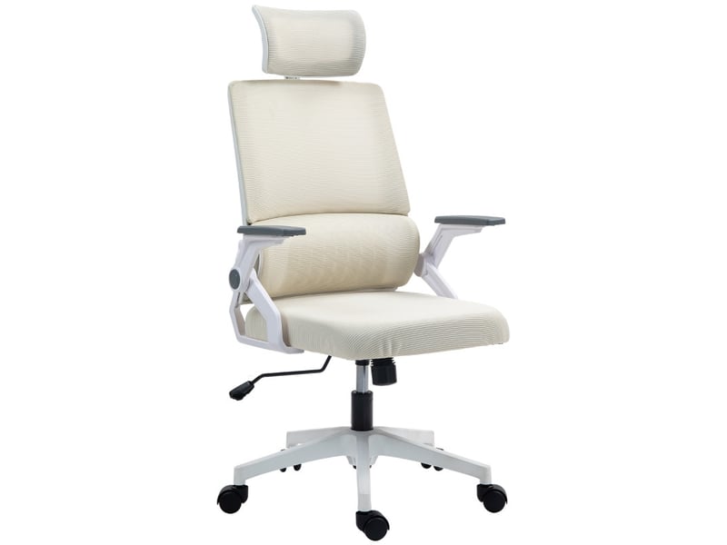 Chaise de bureau felreot ergonomique réglable beige - Conforama A