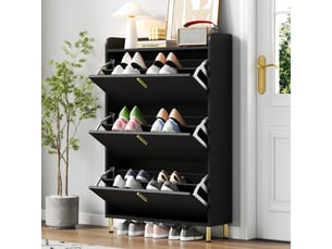 Meuble à chaussures 12 paire(s)  <strong>STILVORA</strong>  <strong></strong> coloris noir