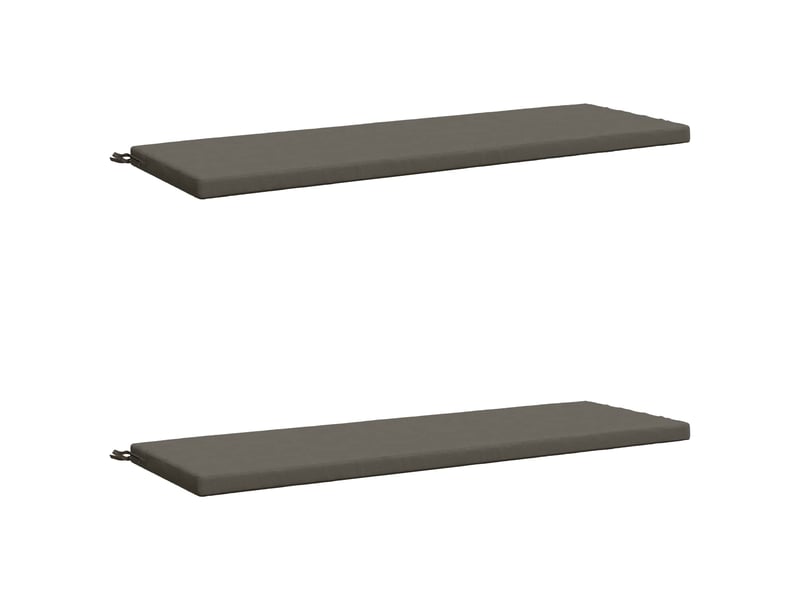 Lot de 2 coussins de banc, coussins d'assise soest 100 % polyester gris cf57240 - Conforama A