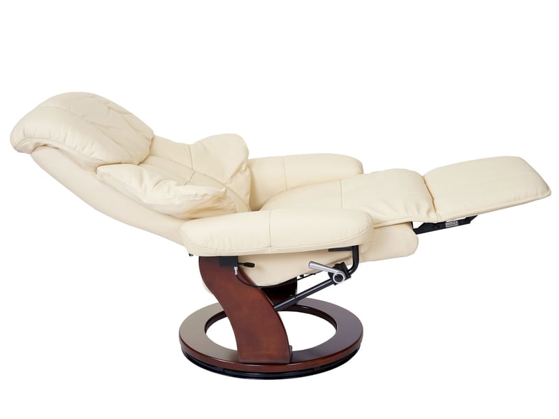  Mca fauteuil relax calgary 2, fauteuil de télévision, cuir, charge 150kg - crème, couleur noix  - Conforama E