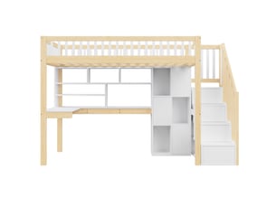 Lit mezzanine 90x200 cm <strong>ZOVIRA</strong> <strong></strong> coloris bicolore