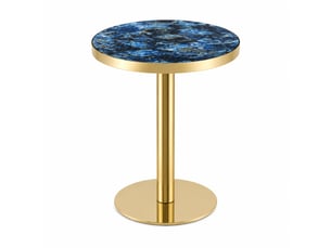 Table basse rond(e) coloris bleu <strong>MEULVA</strong> <strong></strong> - 60 cmx60 cm