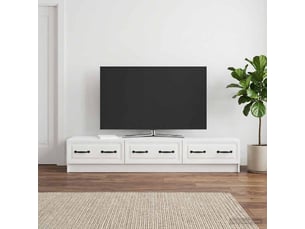 Meuble tv coloris blanc 147 cm <strong></strong>  <strong></strong>