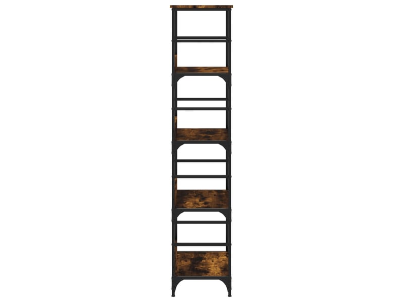  Bibliothèque, étagère de rangement chêne fumé 50x33x153 cm bois d'ingénierie  - Conforama E
