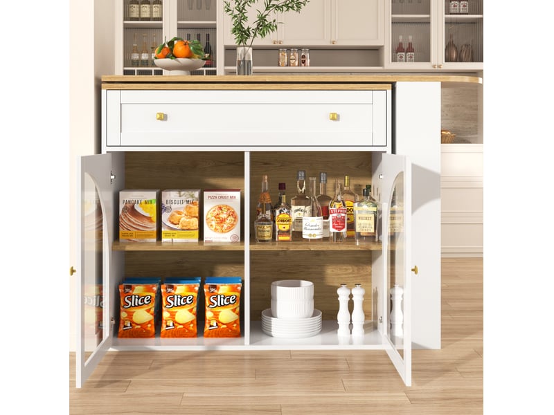  Table bar extensible 138-204x39x104 cm pivotante mdf blanc  - Conforama C