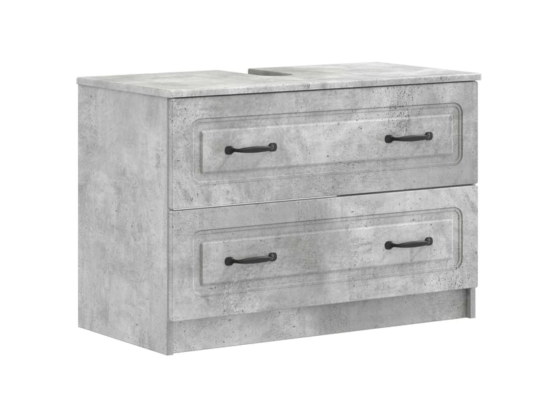  Ensemble de 2 meubles de salle de bain utrecht gris béton cf63213  - Conforama C