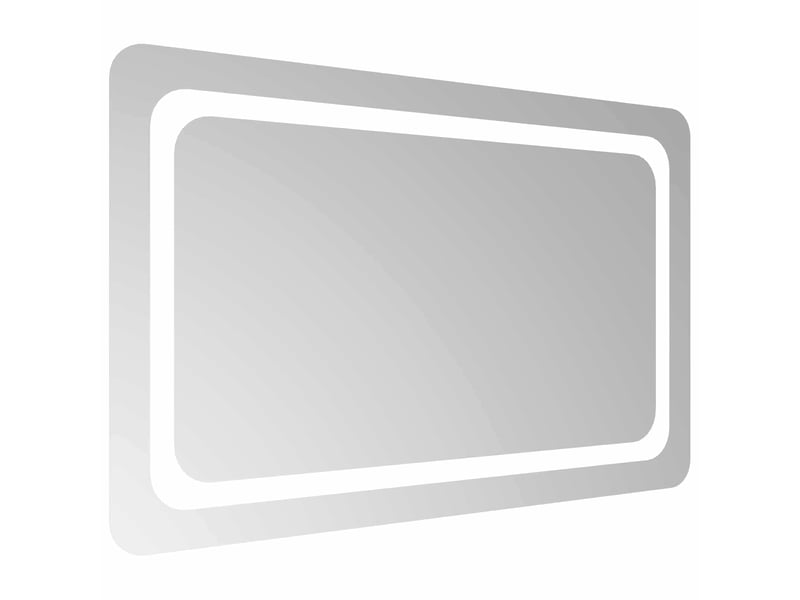  Miroir de salle de bain, miroir de toilette led transparent 80 x 50 cm verre trempé cf62617  - Conforama D