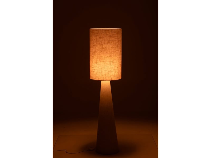  Lampadaire effet lin tona 140cm beige  - Conforama D