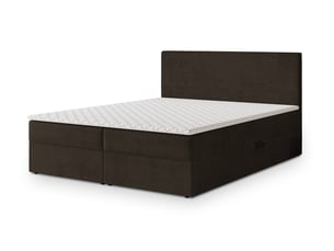 Lit avec rangement 180x200 cm <strong>MASSENO</strong> <strong></strong> coloris marron