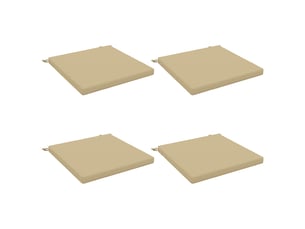 Lot de 4 coussins de siège, coussins d'assise soest 100 % polyester beige cf60307