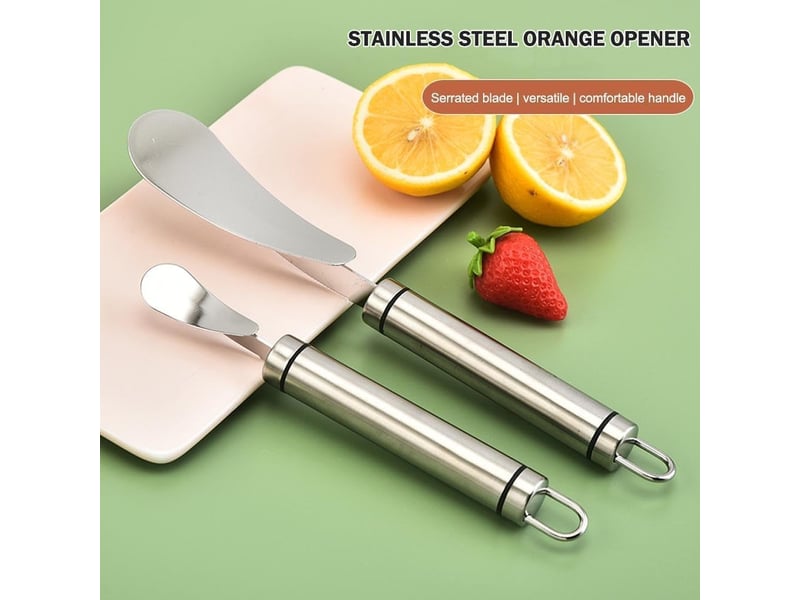 Ouvre-pomelo en acier inoxydable, coupe-pomelo de cuisine, éplucheur d'agrumes polyvalent pour pamplemousse, citron, orange - Conforama B