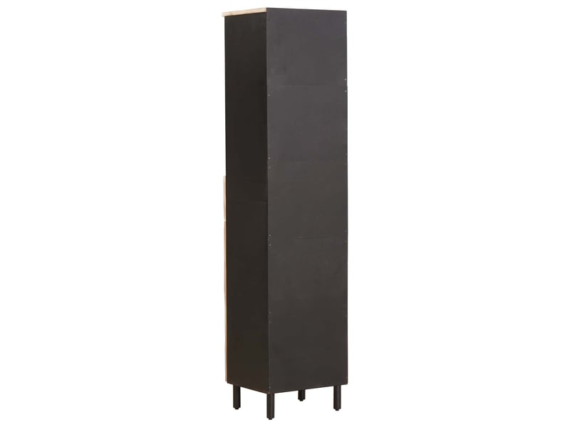  Armoire de salle de bain, cabinet de salle de bain noir et blanc 38 x 33 x 160 cm cf65121  - Conforama D
