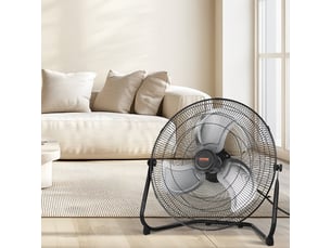 Ventilateur de sol industriel 20 pouces métal 3 vitesses 4800 cfm inclinaison 360° pour garage atelier