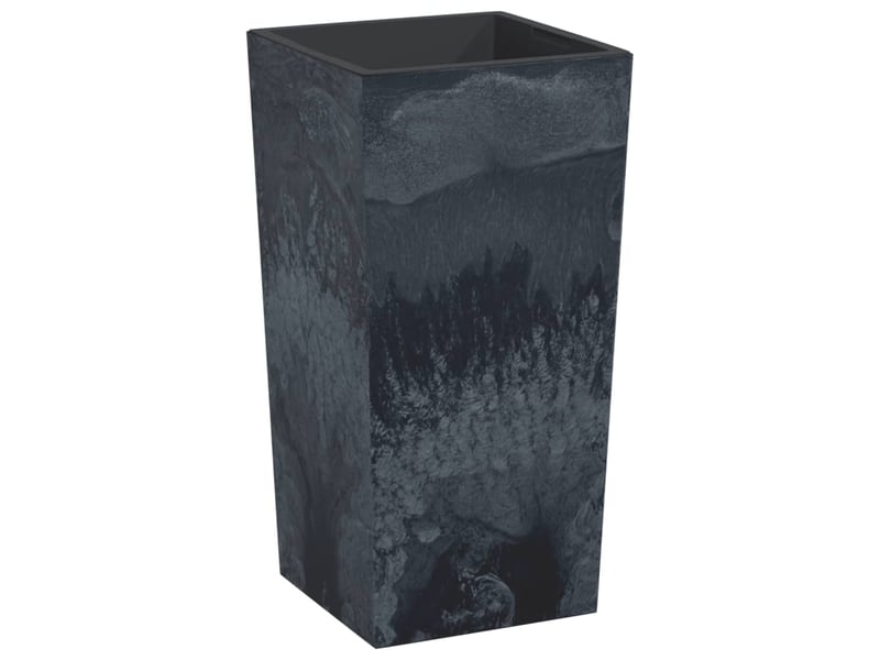  Jardinière - bac à fleurs et intérieur amovible anthracite pp aspect béton  - Conforama A