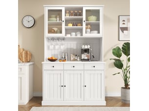 Buffet 5 porte(s) 3 tiroir(s) <strong>HAUSS SPOLE</strong> <strong></strong> - 120 cm coloris blanc