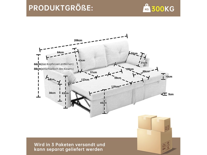  Canapé d'angle convertible modulable avec rangement 3 places evryae  - Conforama E