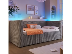 Lit banquette 90x200 cm <strong>MODENUIT </strong>  <strong></strong> coloris gris