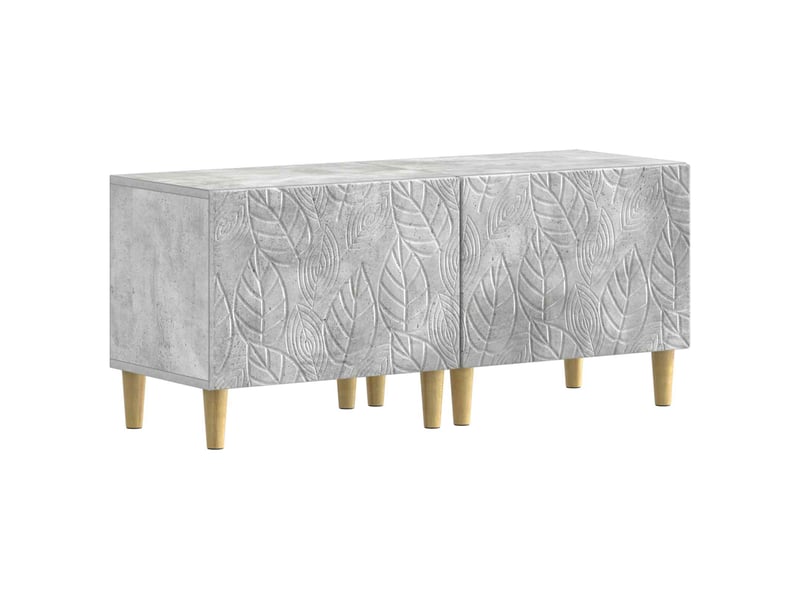  Ensemble de 3 meubles tv - banc tv - meuble de rangement led delft gris béton bois d'ingénierie  - Conforama D