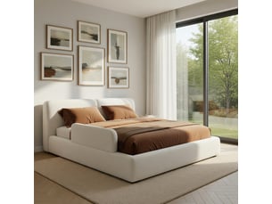 Lit simple 140x200 cm <strong></strong> <strong></strong> coloris blanc