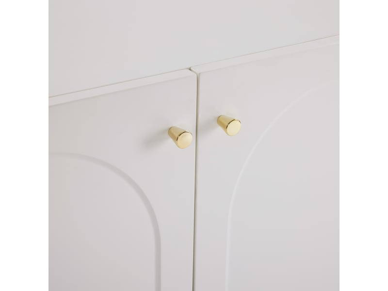 Buffet 80x40x80 cm meuble bas blanc 2 portes pour salon ou chambre - Conforama W