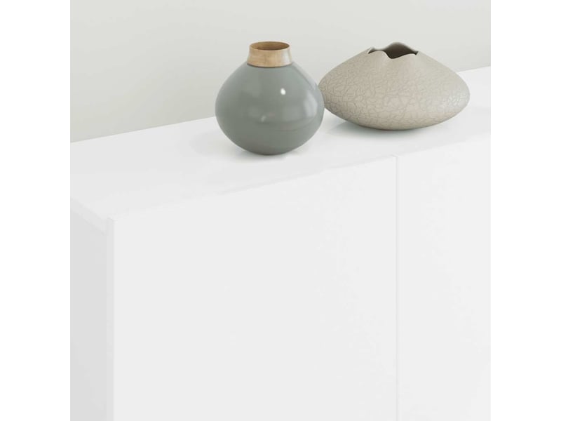  Unités murales tv 4 pcs blanc bois d'ingénierie  - Conforama C