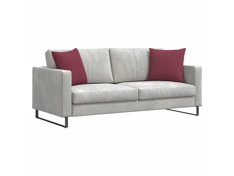  Lot de 2 coussins de canapé, coussins décoratifs tissu bordeaux 45 x 45 cm cf58797  - Conforama C