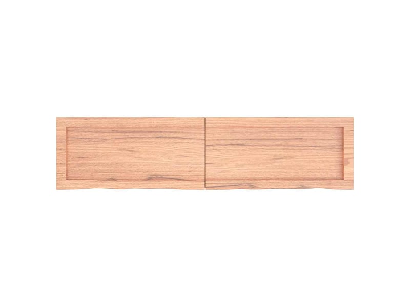 Comptoir de salle de bain, plan de travail marron 120x30x(2-4) cm bois traité cf65785 - Conforama C