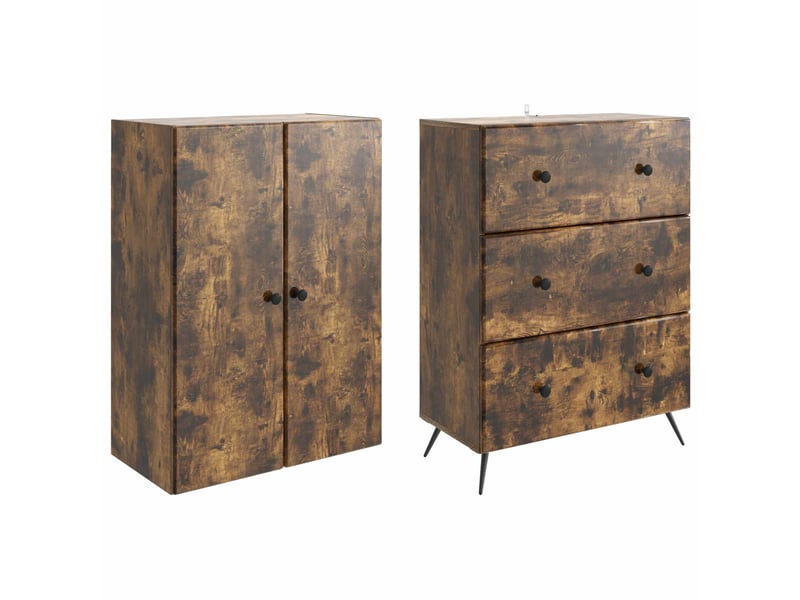  Ensemble de meubles 2 pcs, rangement de salon 66 x 34,5 x 90 cm bois d'ingénierie shl1876  - Conforama D