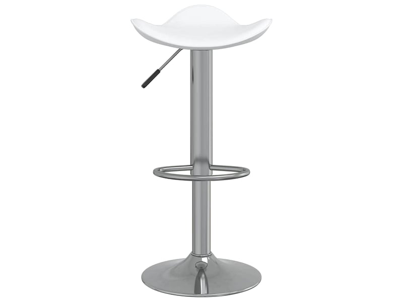 Tabouret de bar, chaise de bar blanc acier chromé et cuir artificiel  - Conforama C
