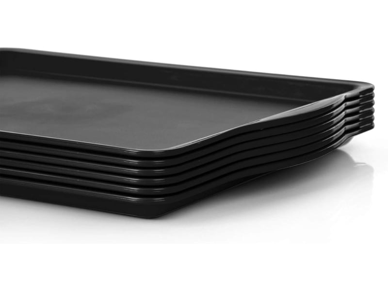  Lot de 6 plateaux de service en plastique rectangulaires – compatibles micro-ondes et lave-vaisselle  - Conforama B