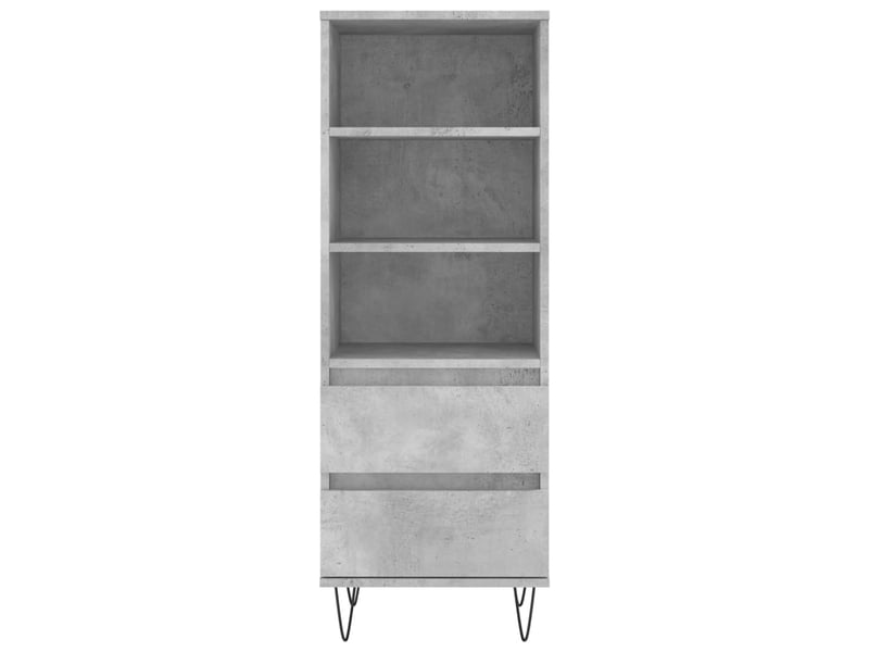  Buffet haut - bahut - meuble de rangement gris béton 40x36x110 cm bois d'ingénierie  - Conforama E
