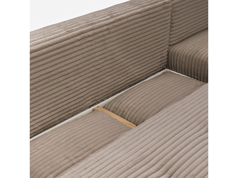  Canapé taormina - velours côt. Taupe - angle d - convert. - 4 pl 3CA59.AM.4AC.D.05 - Conforama C