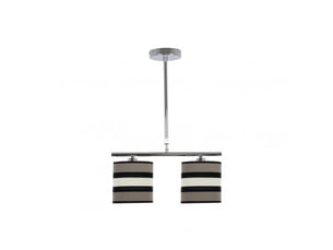 Lampe de plafond fabrilamp karla taupebeige 2 x e14 hauteur réglable 44-61 cm 43x14 cm
