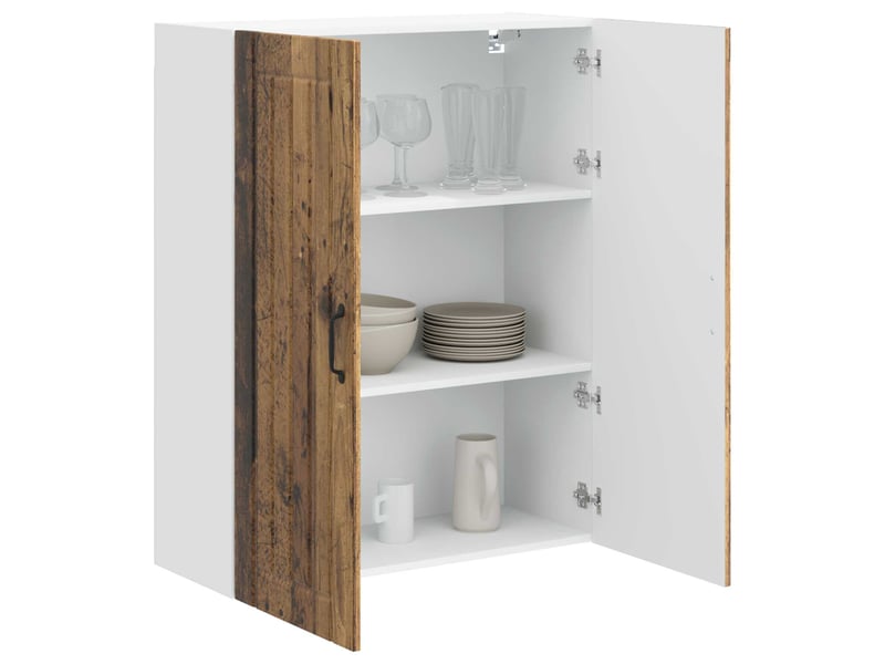 Meuble mural de cuisine, armoire de cuisine bois ancien 80x31x100cm shl5373 - Conforama C