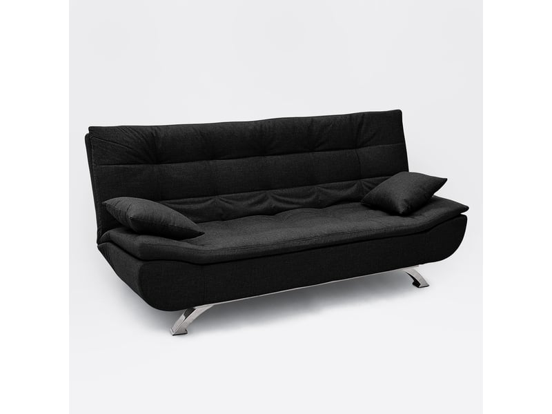 Canapé convertible 2 places clic-clac en microfibre design moderne centenario - noir Modus Sofà - Conforama C