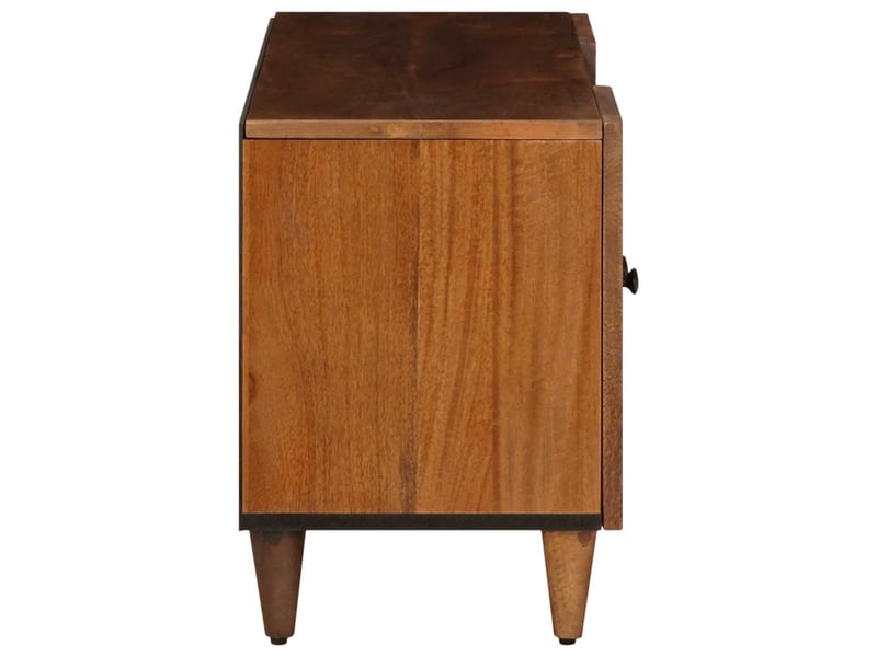  Meuble tv - banc tv - meuble de rangement noyer 105 x 33 x 46 cm bois de mangue massif  - Conforama E