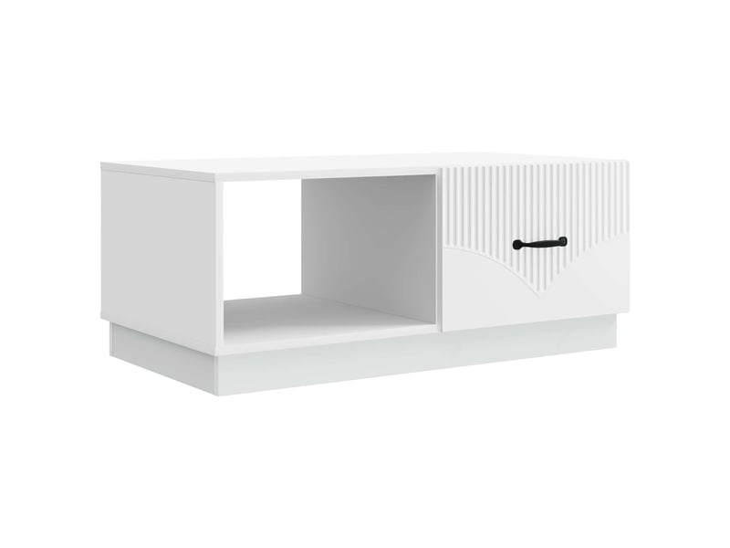  Table basse - table de salon - table à thé blanc 90 x 50 x 37 cm bois d'ingénierie  - Conforama A